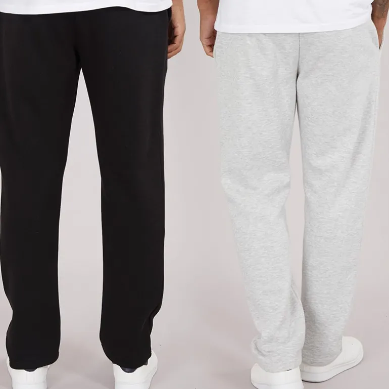 Herre FC To Pak Åben Joggingbukser Sort / Lysegrå Melering