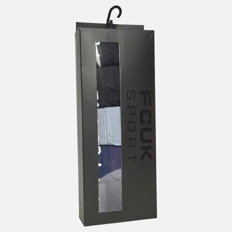 Herre fem pak performance boxershorts Sort/Light Blue/French Blue/Marine/Sort