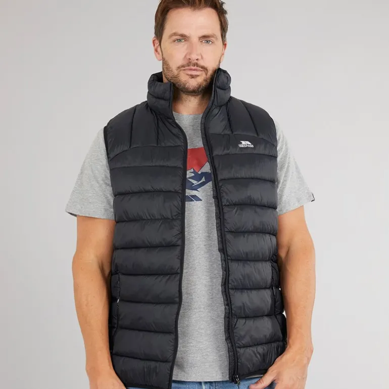 Herre Fergal Micro Polstret Vest Sort