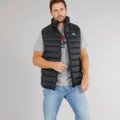 Herre Fergal Micro Polstret Vest Sort