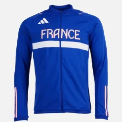 Herre FFR Team Frankrig Track Jakke Semi Lucid Blue