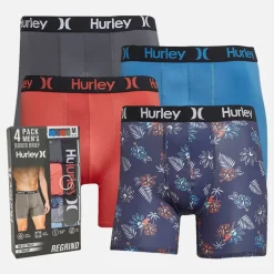 Herre Fire Pakke Regrind Boxer Briefs Blå / Rød