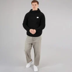 Herre Fleece Hættejakke Sort