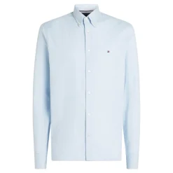 Herre Flex Dobby Langærmet Skjorte Breezy Blå