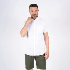 Herre Frey Kortærmet Skjorte Optisk Hvid