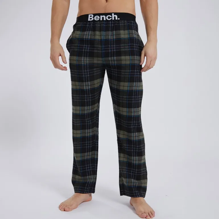 Herre Gesho Flannel Check Lounge Bukser Sort/Kaki/Blå/Hvid Check