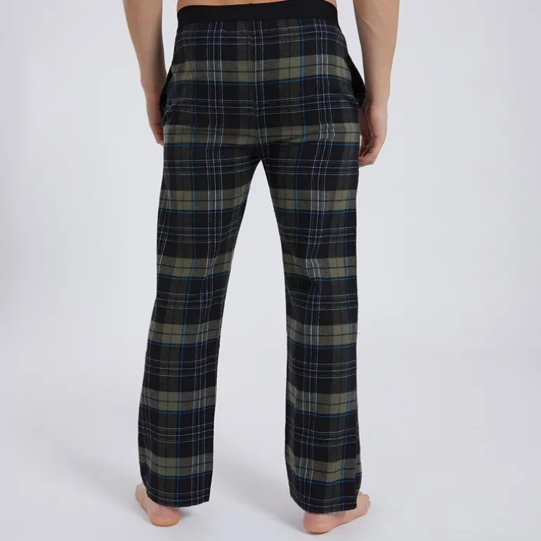 Herre Gesho Flannel Check Lounge Bukser Sort/Kaki/Blå/Hvid Check