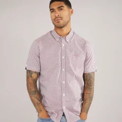 Herre Gingham Kortærmet Skjorte Scarlett