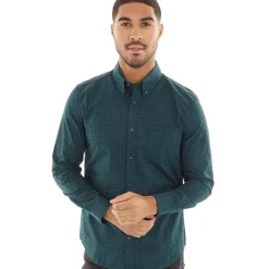 Herre Gingham Langærmet shirts Grøn