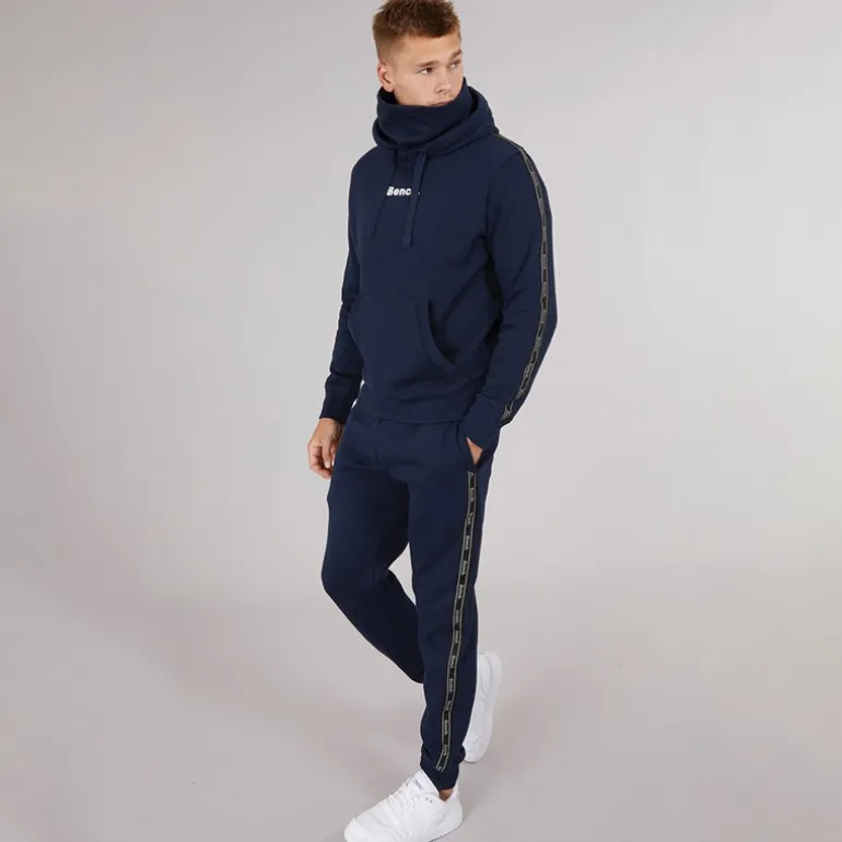 Herre Guttell Træningssæt med Branded Tape Detalje Blå