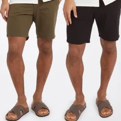 Herre Hansen To-pak Chino Shorts Sort/Khaki