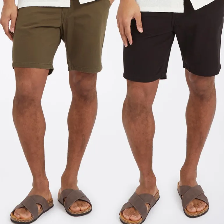 Herre Hansen To-pak Chino Shorts Sort/Khaki