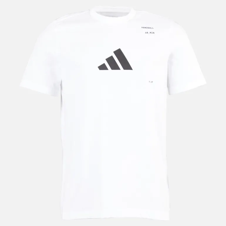 Herre Håndbold Grafisk T-shirt Hvid
