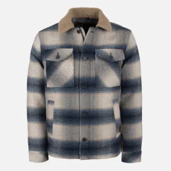 Herre Inharrod Vatteret Overjakke Mørk Denim Dk Denim