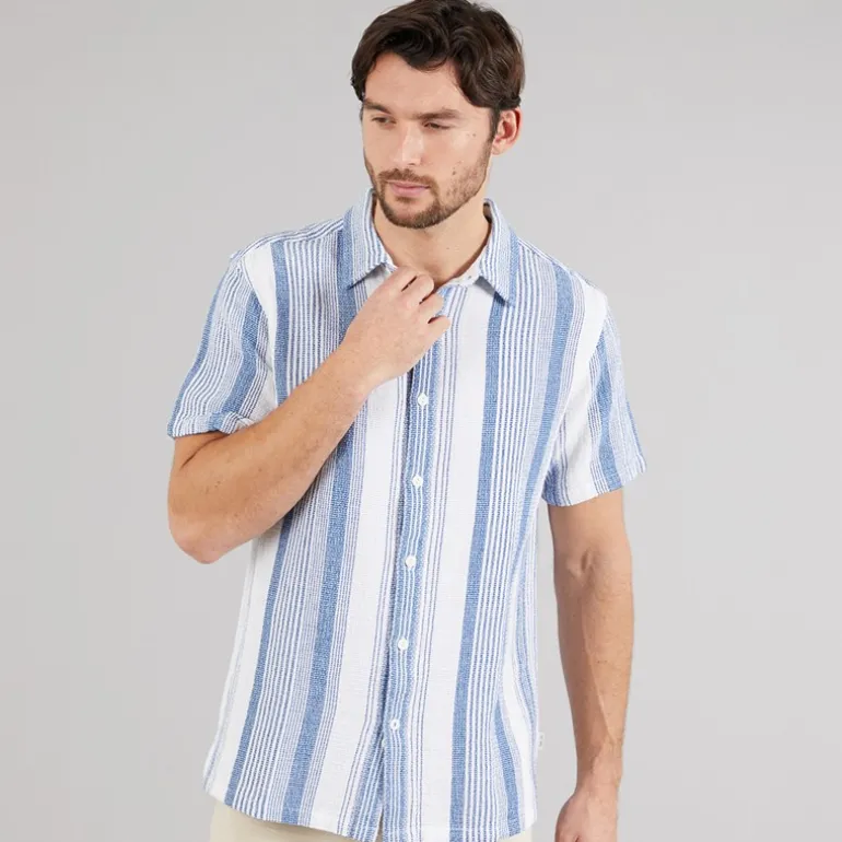 Herre Inrafko Skjorter med korte ærmer Blå