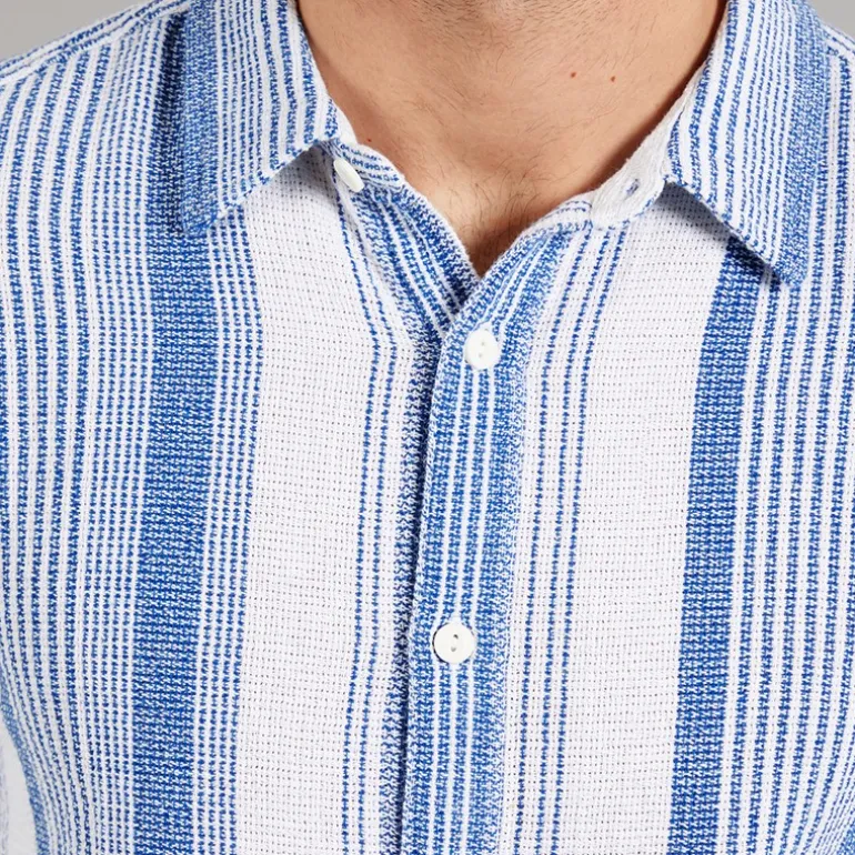 Herre Inrafko Skjorter med korte ærmer Blå