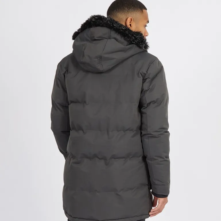 Herre Jethrocharc Vatteret Parka Jakke Antracit