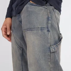 Herre Joiner Carpenter Løstsiddende Jeans Mb Blå Vask