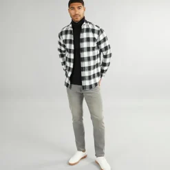 Herre Joshua Fall Buffalo Langærmet Skjorte Med Tern Cloud Dancer