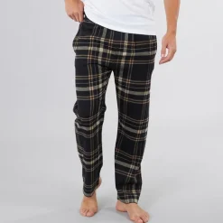 Herre Kaplan Flanelternede Lounge Bukser Sort /​ Taupe /​ Sten /​ Stengrå Tern