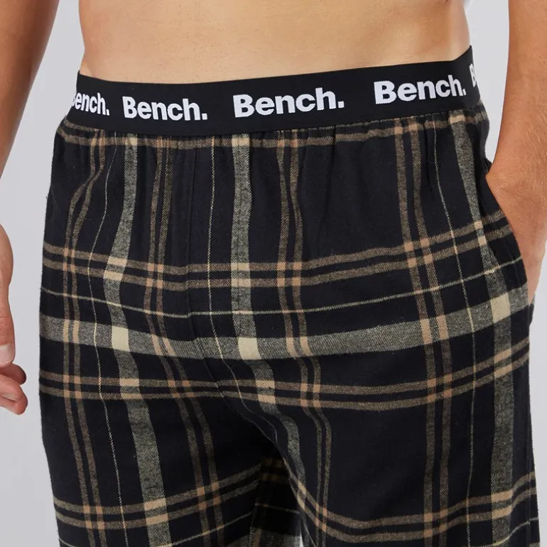 Herre Kaplan Flanelternede Lounge Bukser Sort / Taupe / Sten / Stengrå Tern