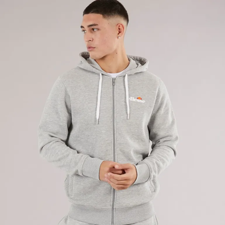 Herre Klemerio Full Zip Hættetrøje Light Grey Marl