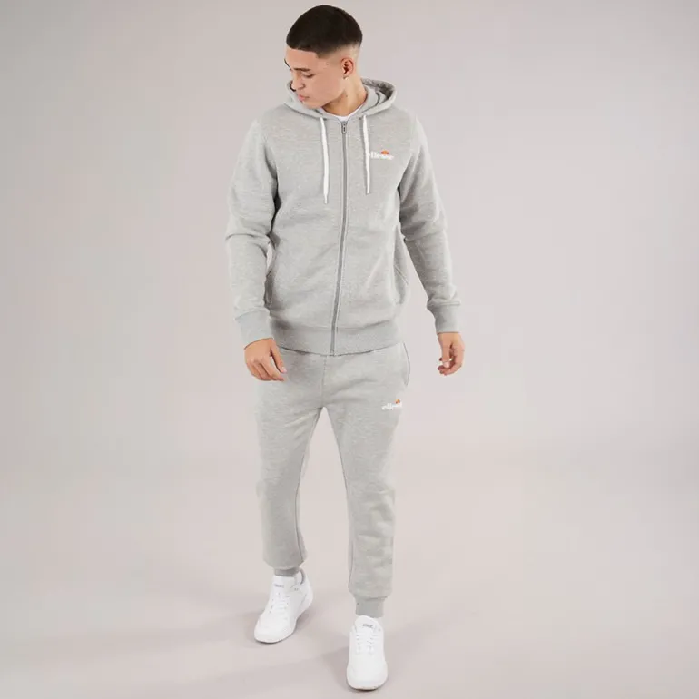 Herre Klemerio Full Zip Hættetrøje Light Grey Marl