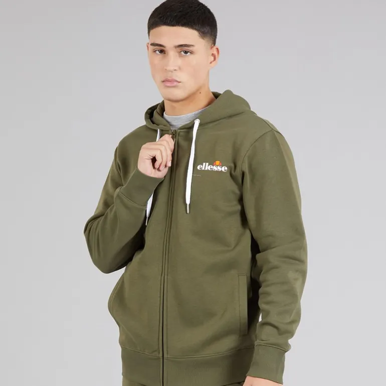 Herre Klemerio Lynlås Hættetrøje Khaki