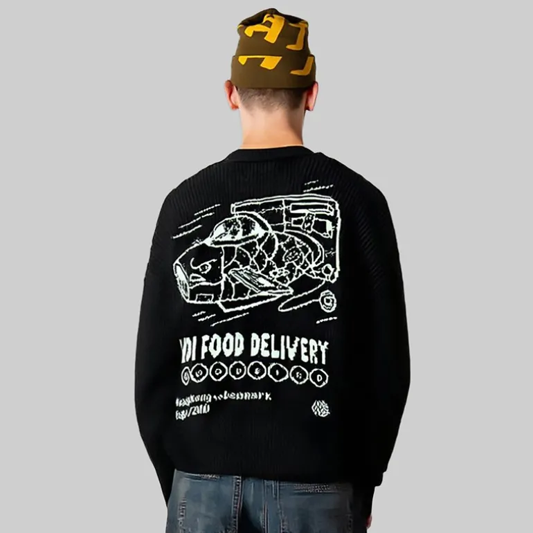 Herre Kurt Koi Levering Sweater Sort