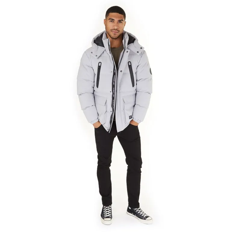 Herre Lang Lang Expedition Jakke Isgrå