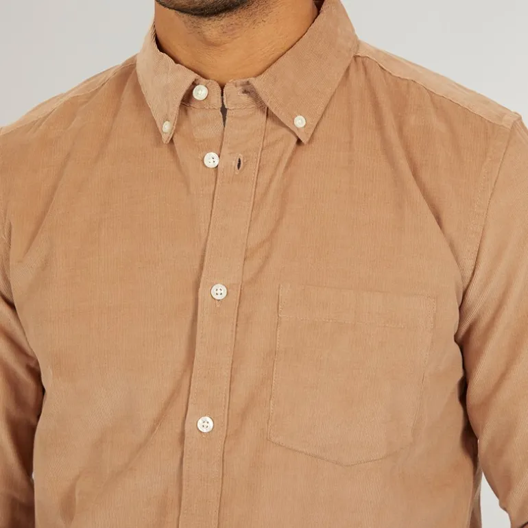 Herre Langærmet shirts Kamel