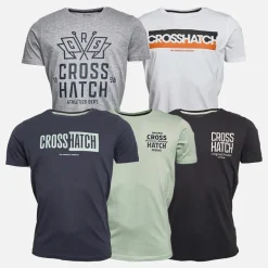 Herre Logotime Fem Pakke T-shirts Sort/​Hvid/​Navy/​Mint/​Grå Marl