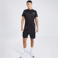 Herre Malbory Venstre Bryst T-Shirt Sort