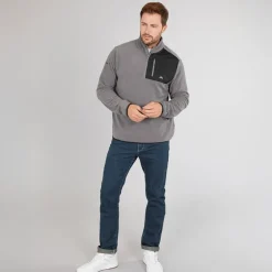 Herre Mcgeechan 1 /​ 2 Zip Micro Fleece Mellem Grå
