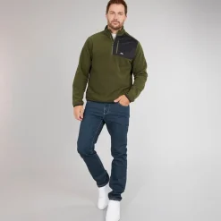 Herre Mcgeechan 1 /​ 2 Zip Micro Fleece Mørk Vinstok