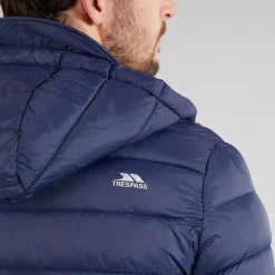 Herre Mikail Mikro Polstret Hættejakke Blå