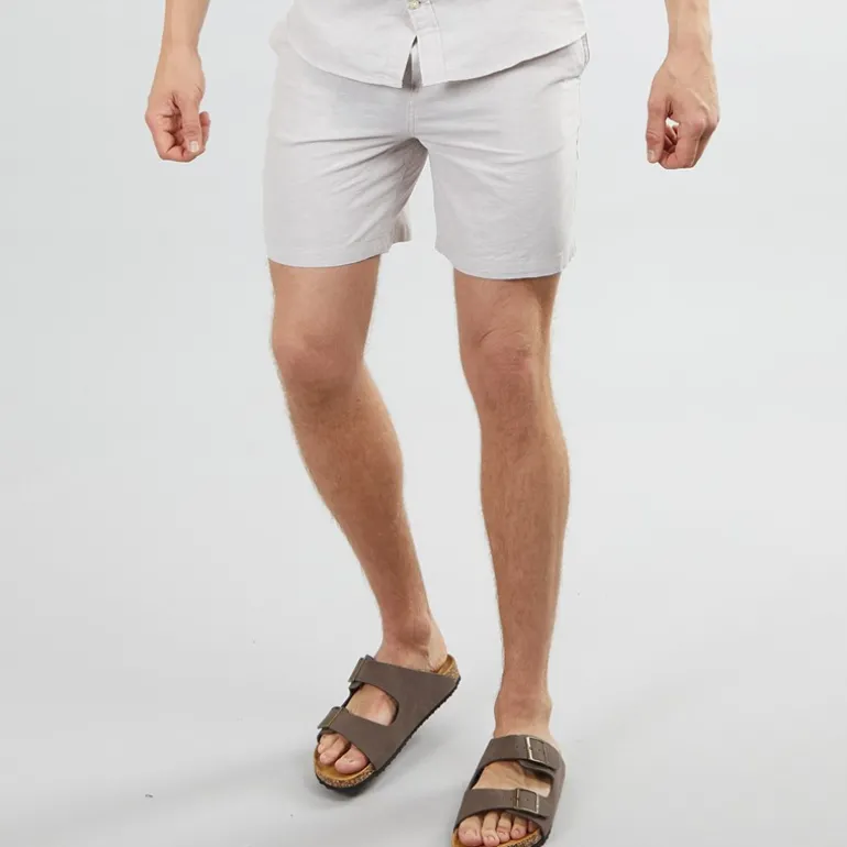Herre Miles Linen Shorts Crockery