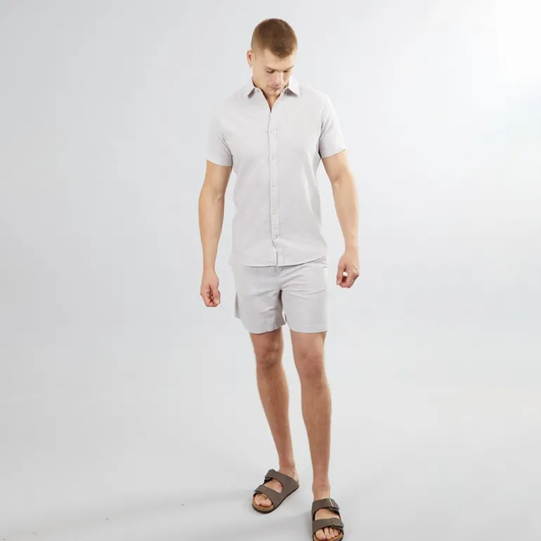 Herre Miles Linen Shorts Crockery