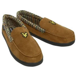 Herre Montague Mocassinsko Slippers Mørkebrun/Hønseøje