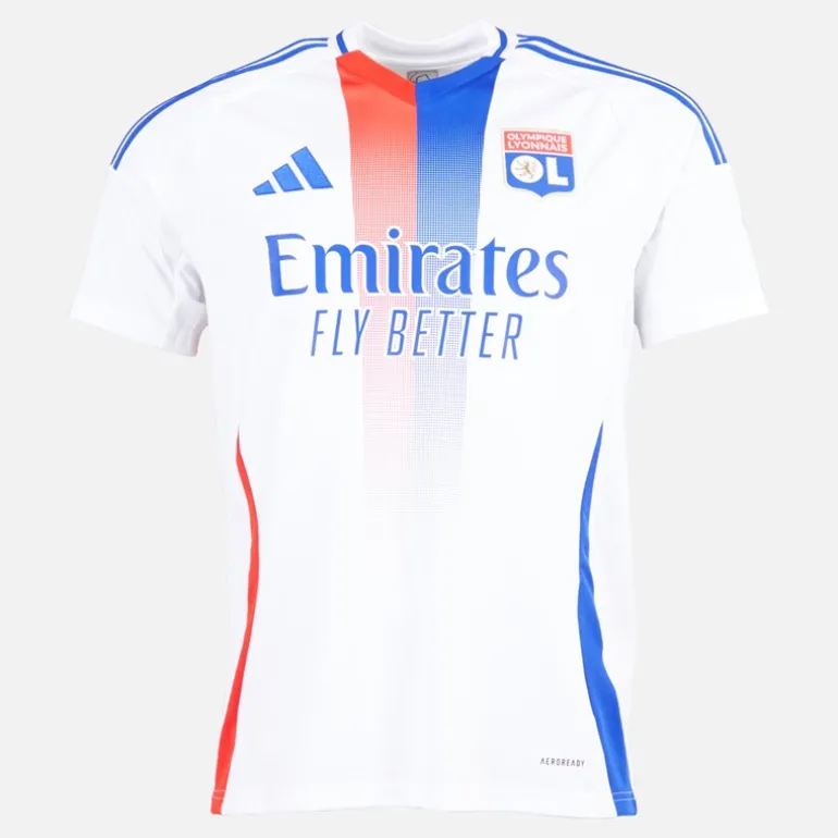 Herre OL Olympique Lyon 24/25 Hjemme Trøje Hvid