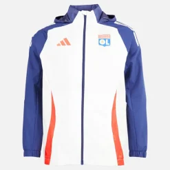 Herre OL Olympique Lyon All Weather Jakke White Tint/​Midnight Indigo/​Bright Red