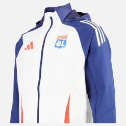 Herre OL Olympique Lyon All Weather Jakke White Tint/​Midnight Indigo/​Bright Red