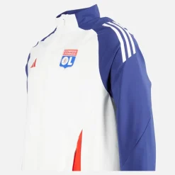 Herre OL Olympique Lyon Præsentationsjakke White Tint/Midnight Indigo/Bright Red