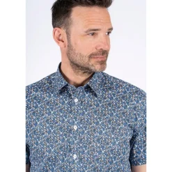 Herre Oliver Kortærmet Skjorte Blå