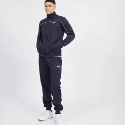 Herre Piping Poly Tracksuit Ny Blå