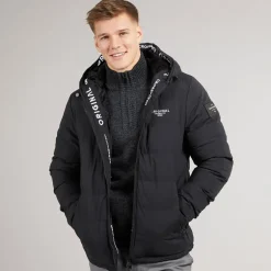 Herre Pittsburgh Vatteret Hættejakke Sort