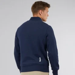 Herre Plinth Spots 1/​4 Zip Funnel Neck Sweatshirt Navy