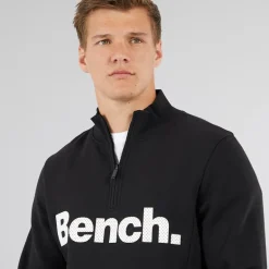 Herre Plinth Spots 1/​4 Zip Funnel Neck Sweatshirt Sort