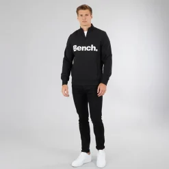 Herre Plinth Spots 1/​4 Zip Funnel Neck Sweatshirt Sort