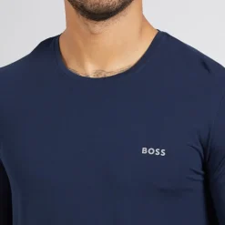 Herre pyjamastop med lange ærmer Dark Blue